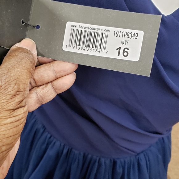 Terani Navy Mermaid tulle Dress - Picture 5 of 5